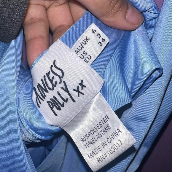 blue princess polly halter top size US 2 - Picture 2 of 2